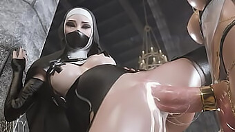 Incredible 3d Animations Of A Naughty Nun Indulging In Sexual Desires