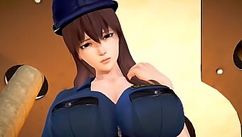 Gamegirl Japonesa Fica Excitada E Adorável Com Uma Policial