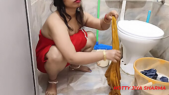 Indian Housewife Seduces Young Wife While Doing Laundry In Hindi Audio